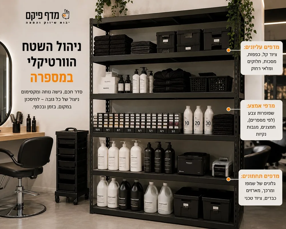 מדפים למספרות
